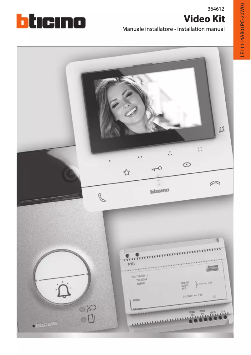 Page 1 de la notice Manuel utilisateur BTicino 364612