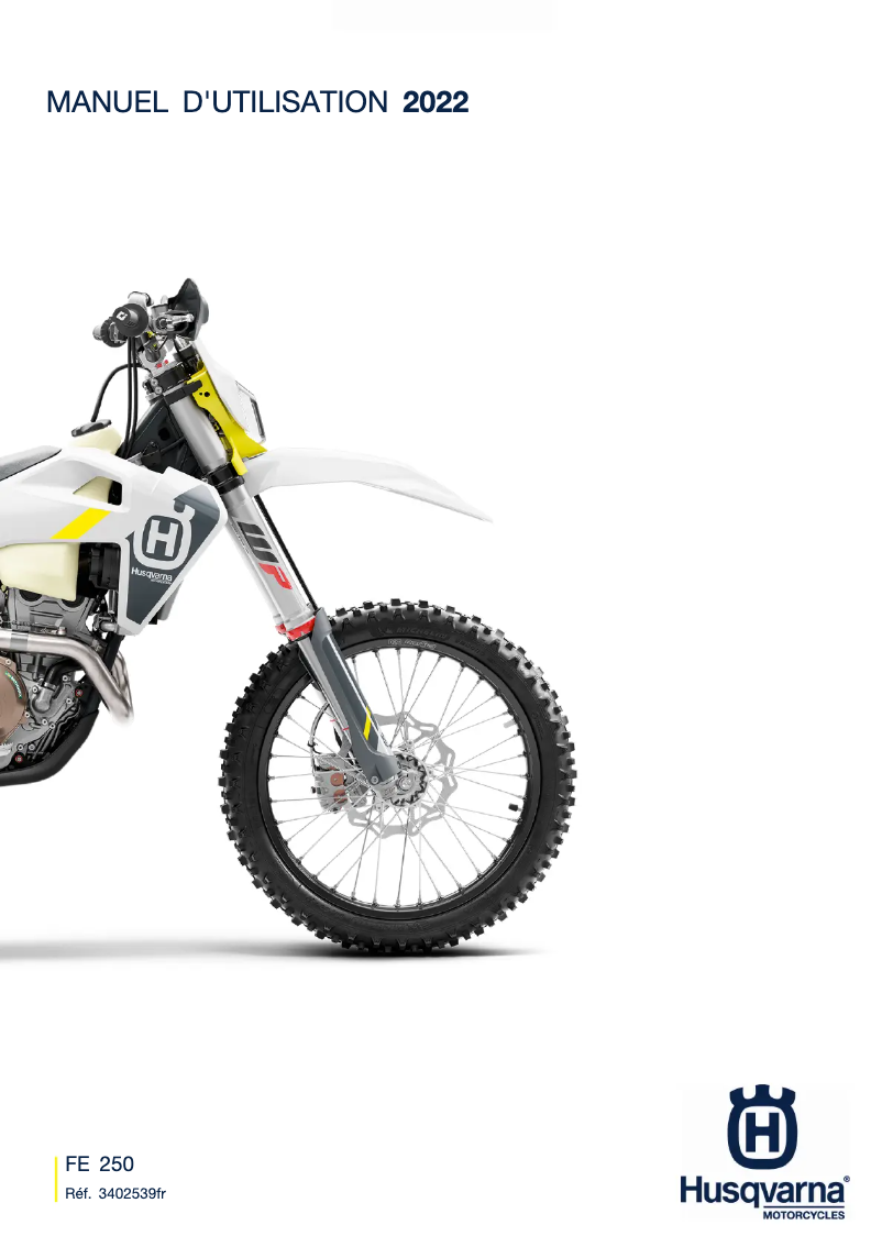 Página 1 del manual Manual de usuario Husqvarna FE 250 (2022)