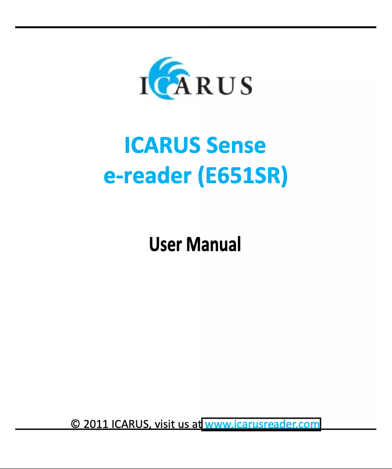 Page n°1 - Manuel utilisateur Icarus Sense G2 E651SR