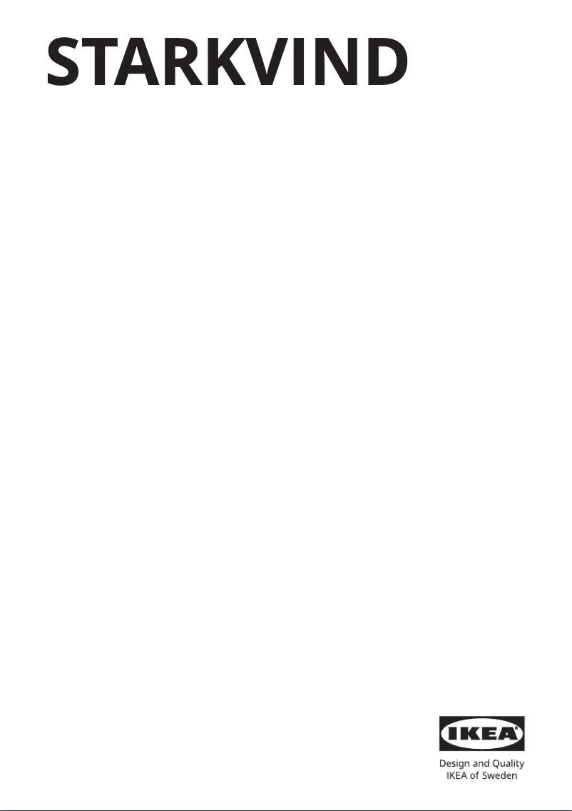 Page 1 de la notice Manuel utilisateur Ikea STARKVIND 305.019.58