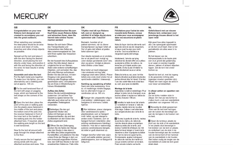 Image de la première page du manuel de l'appareil Mercury