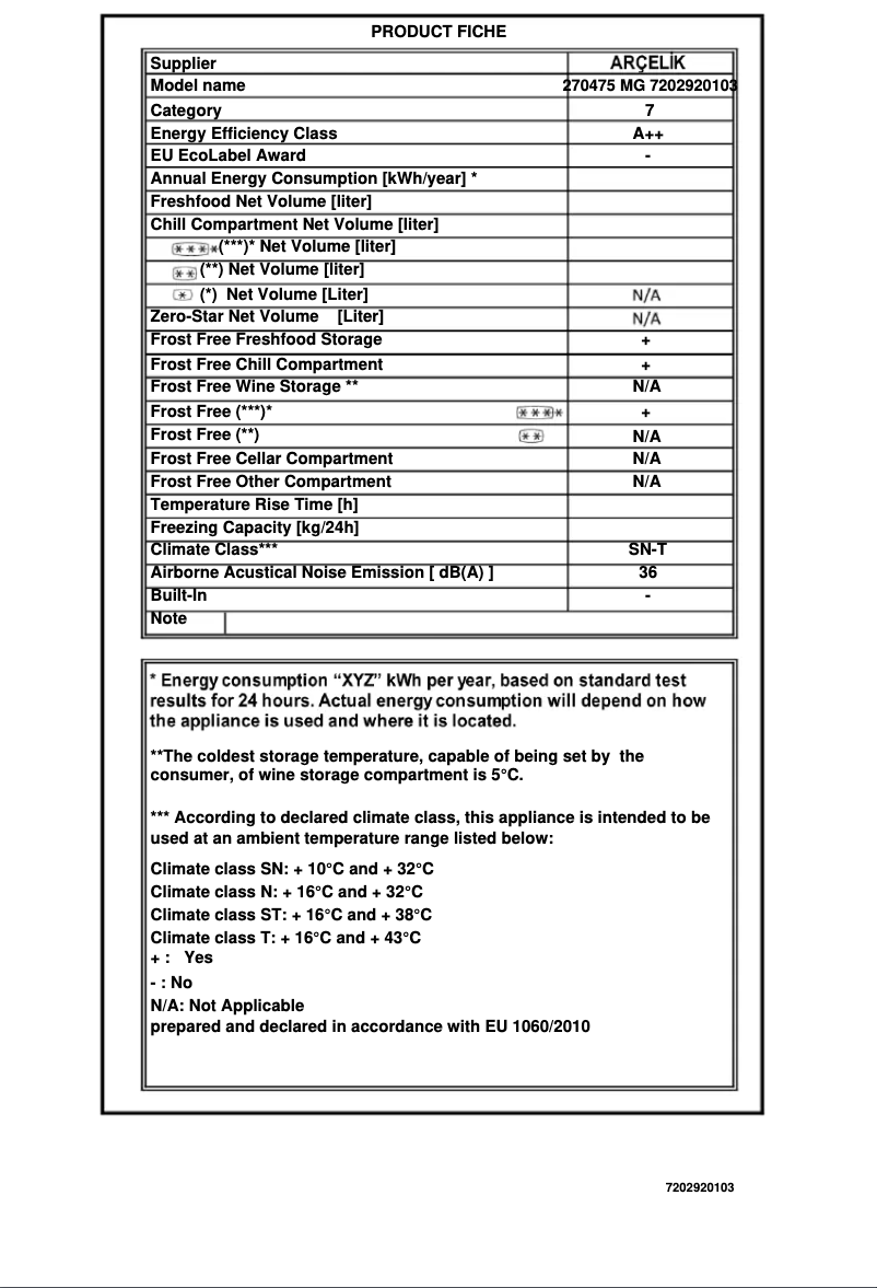Image de la première page du manuel de l'appareil 270475 MG