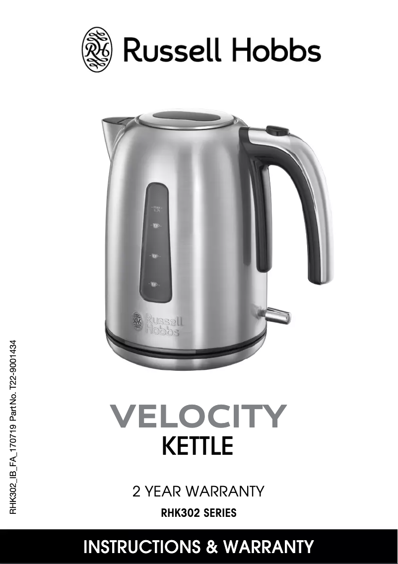 Página 1 del manual Manual de usuario Russell Hobbs Velocity RHK302