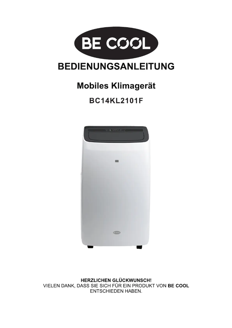Page 1 de la notice Manuel utilisateur Be Cool BC14KL2101F