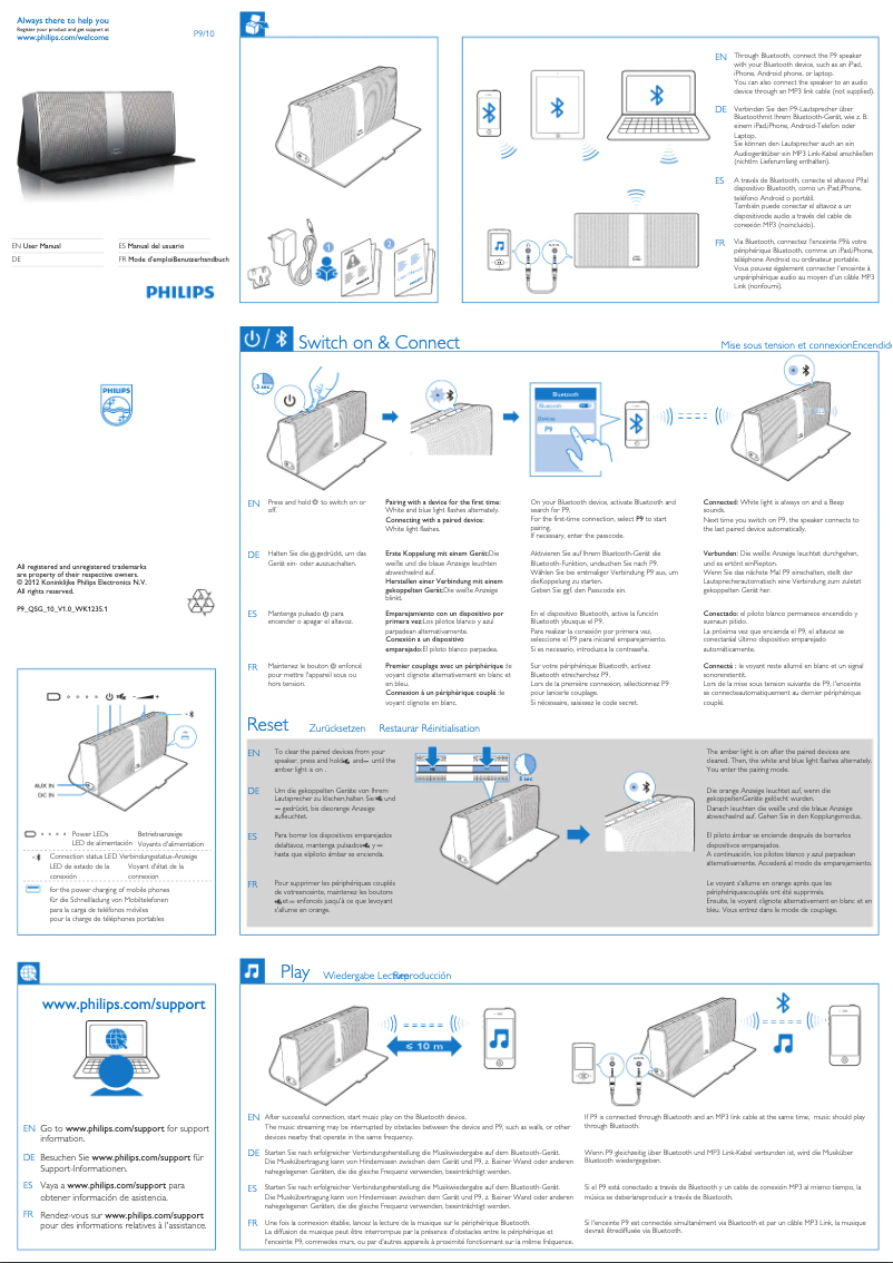 Page n°1 - Manuel utilisateur Philips Fidelio P9
