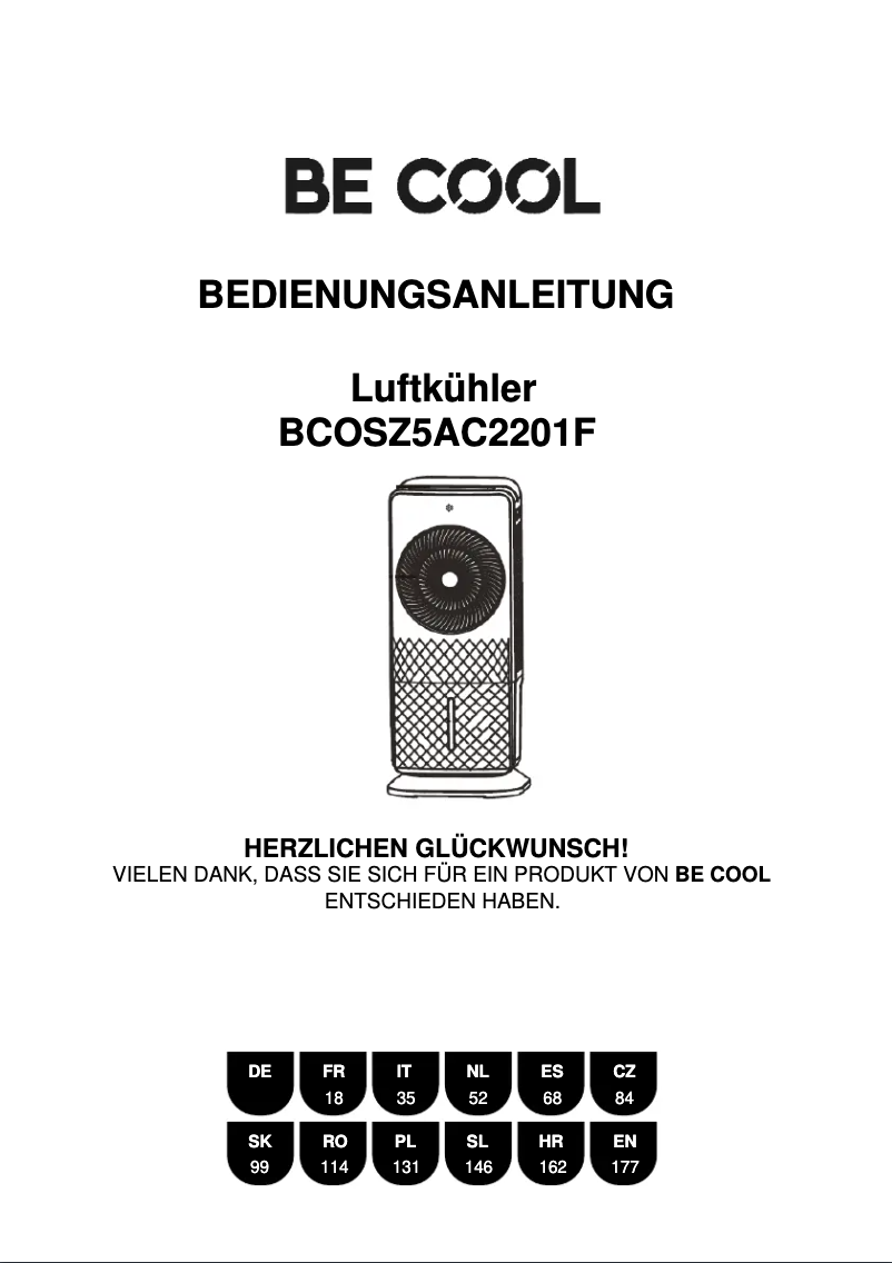 Image de la première page du manuel de l'appareil BCOSZ5AC2201F