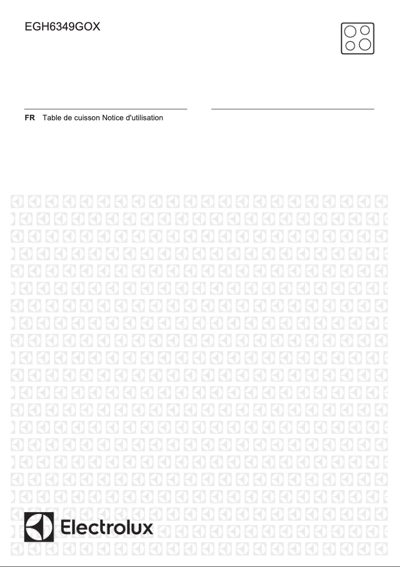 Image de la première page du manuel de l'appareil EGH6349GOX