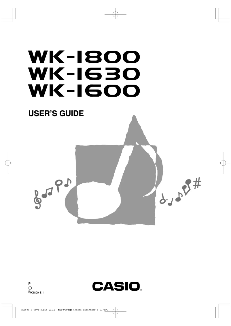 Page 1 de la notice Manuel utilisateur Casio WK-1800