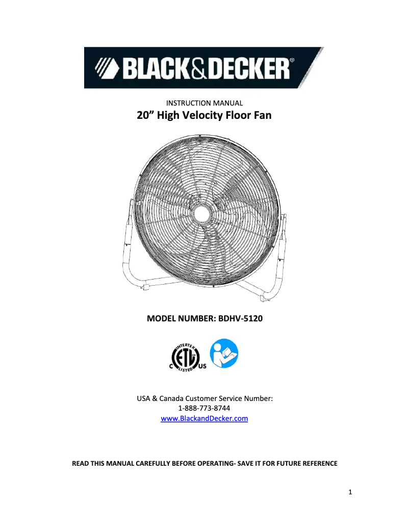 Image de la première page du manuel de l'appareil BDHV-5120