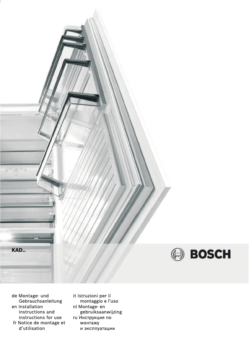 Page 1 de la notice Manuel utilisateur Bosch KAD62v00