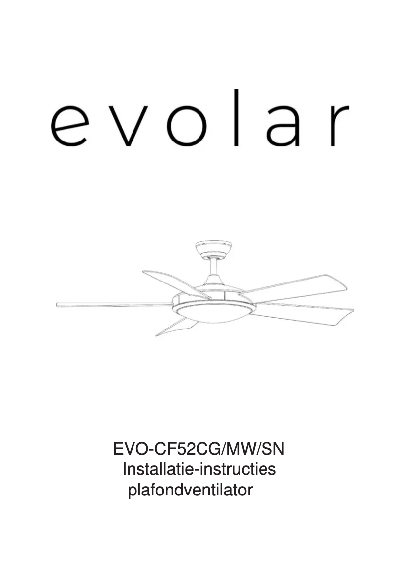 Page 1 de la notice Manuel utilisateur Evolar EVO-CF52MW18