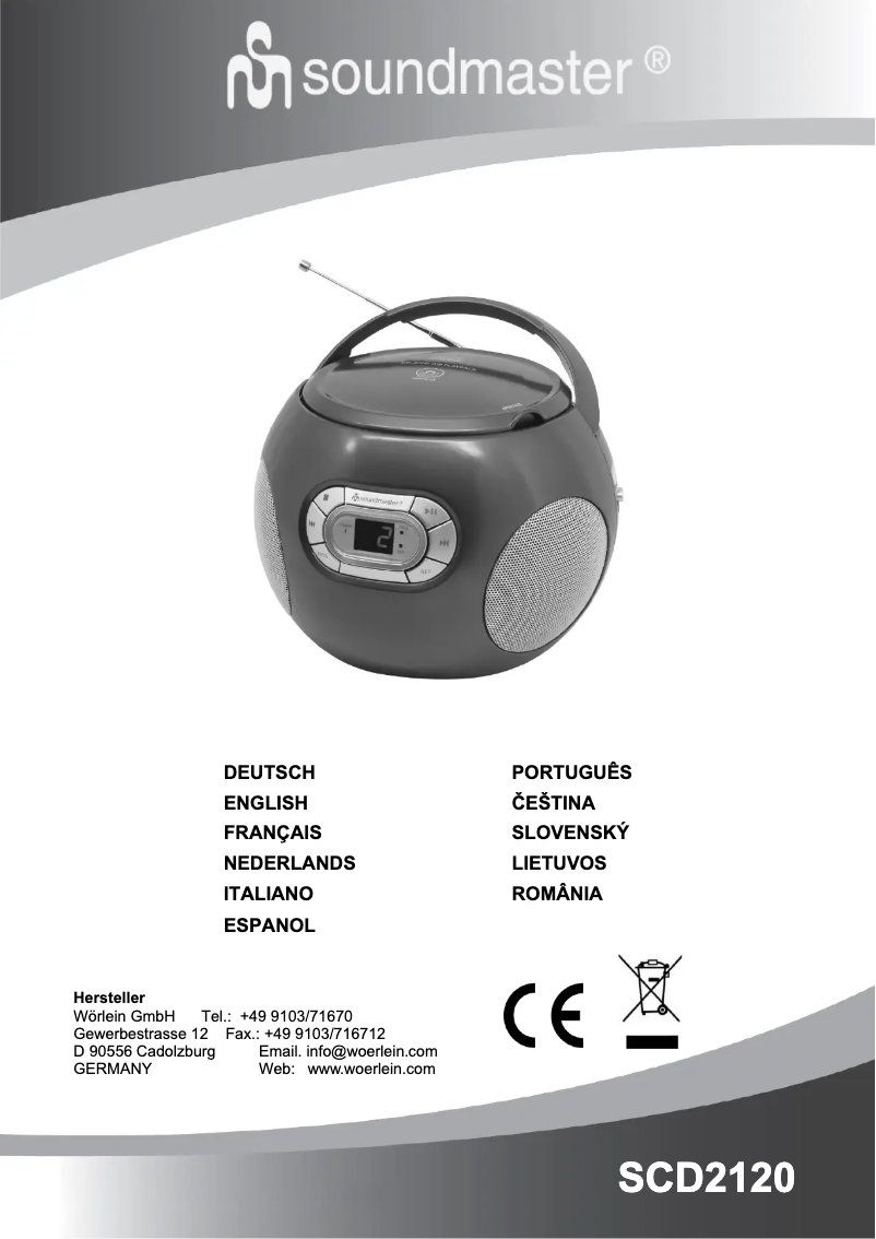 Image de la première page du manuel de l'appareil SCD2120