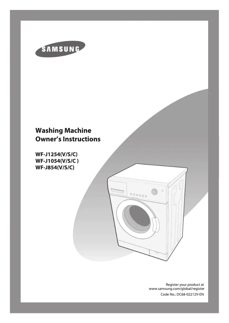 Page n°1 - Manuel utilisateur Samsung WF-J854V
