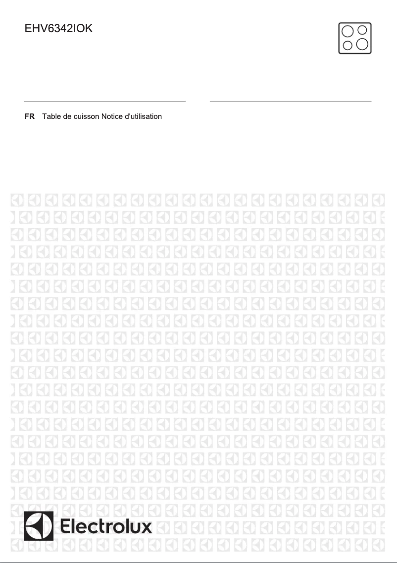 Page 1 de la notice Manuel utilisateur Electrolux EHV6342IOK