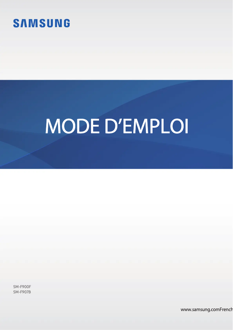 Image de la première page du manuel de l'appareil Galaxy Fold