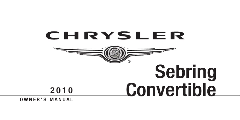 Page 1 de la notice Manuel utilisateur Chrysler Sebring (2008)