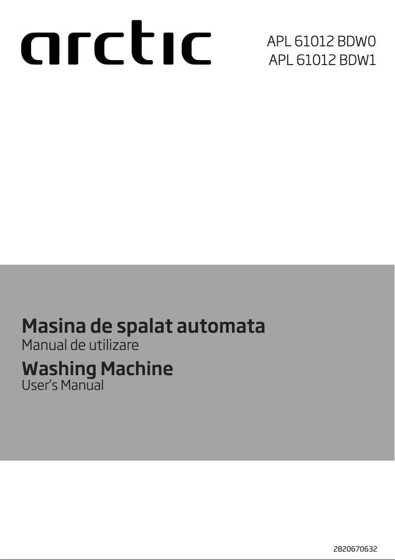 Page n°1 - Manuel utilisateur Arctic Cooling APL61012BDW1