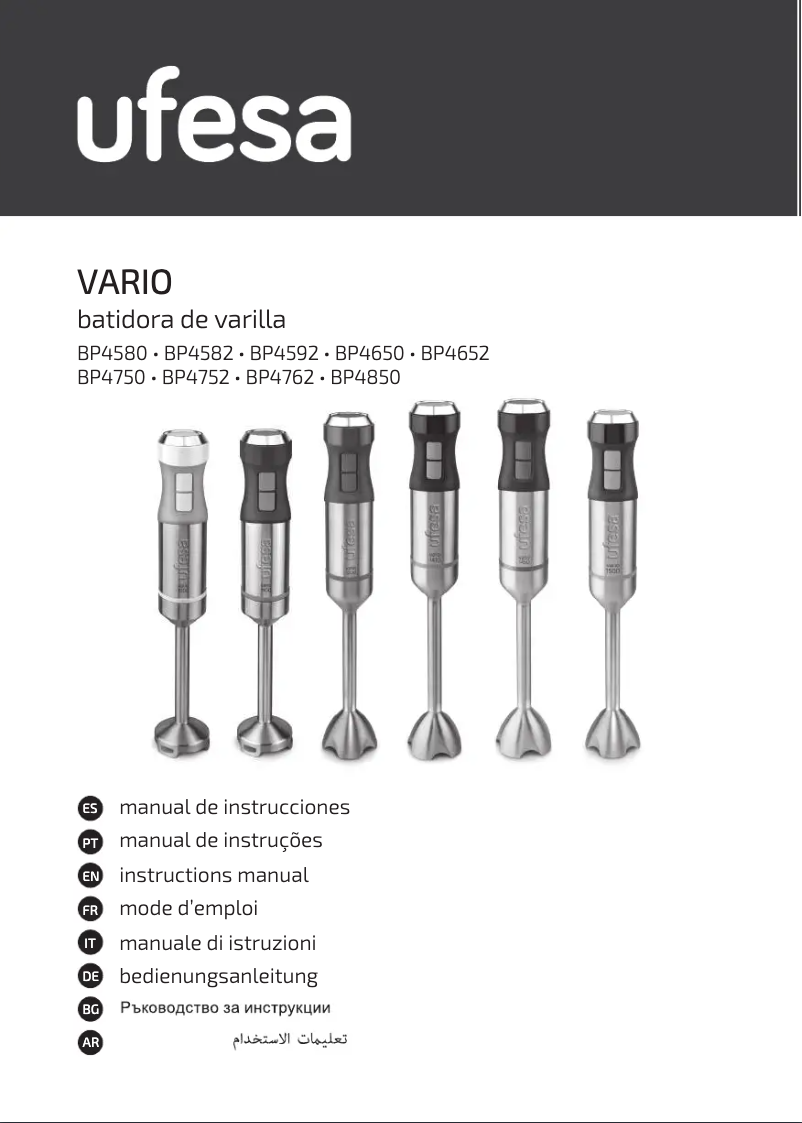 Page 1 de la notice Manuel utilisateur Ufesa Vario Max BP4654