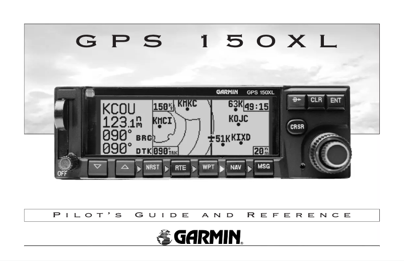 Page n°1 - Manuel utilisateur Garmin GPS 150XL
