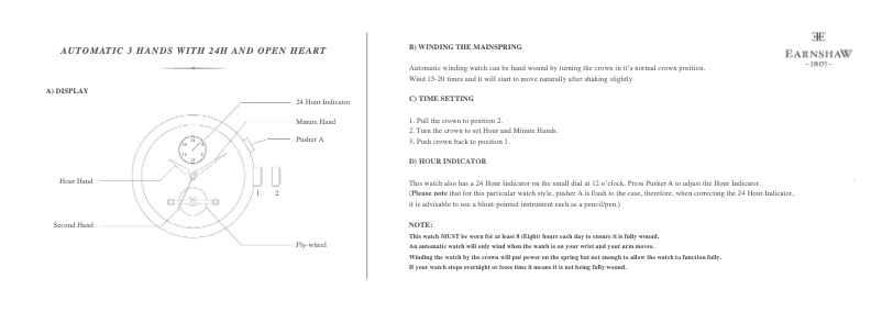 Page 1 de la notice Manuel utilisateur Earnshaw Beaufort ES-8082-03