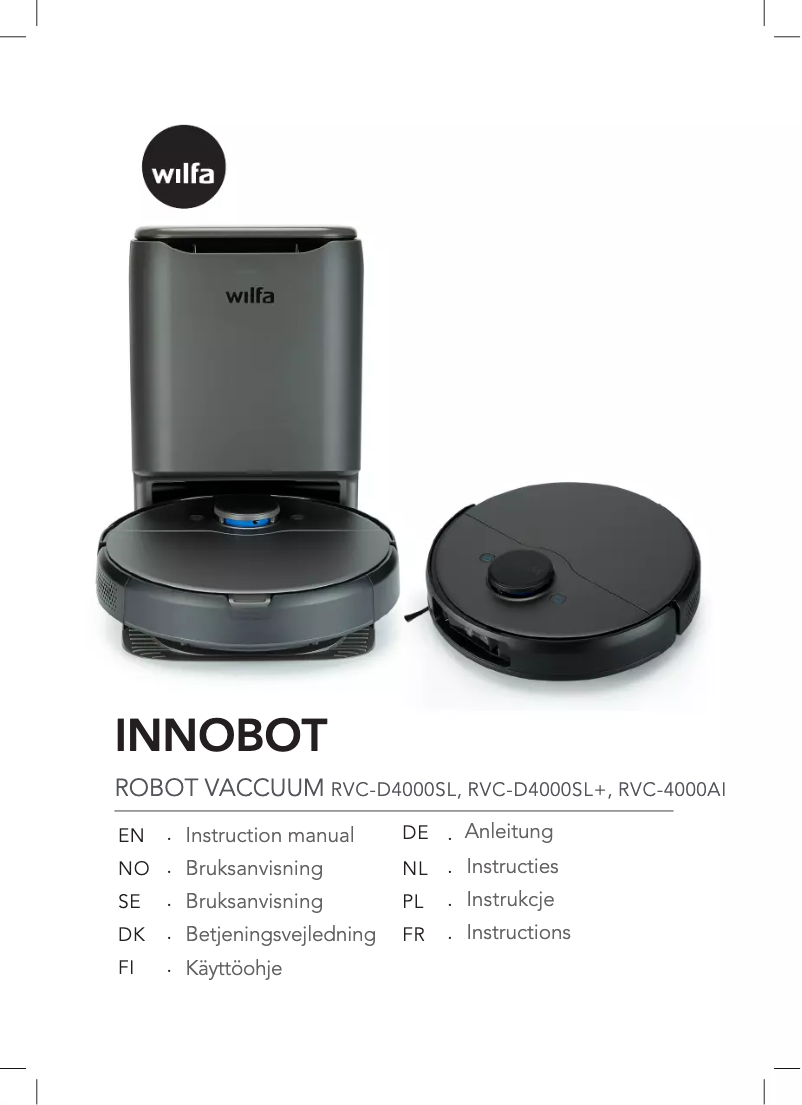 Page n°1 - Manuel utilisateur Wilfa Innobot RVC-D4000SL+