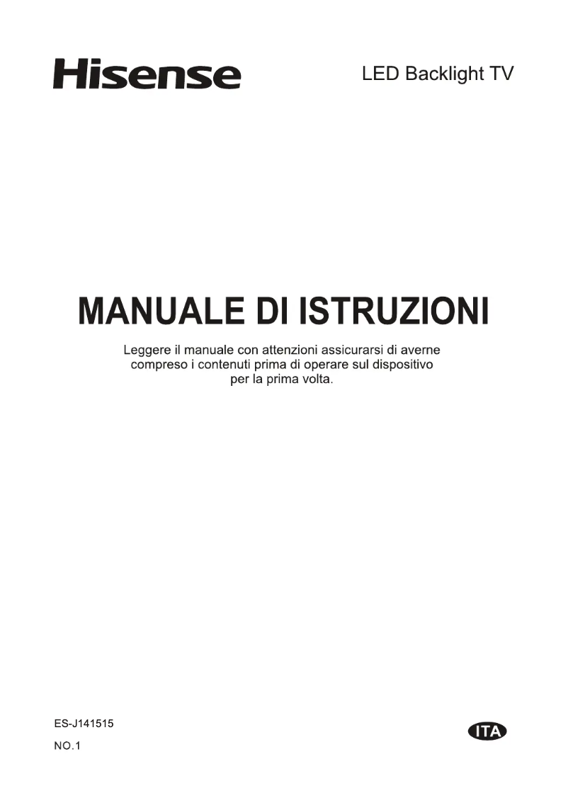 Page 1 de la notice Manuel utilisateur Hisense 32K220