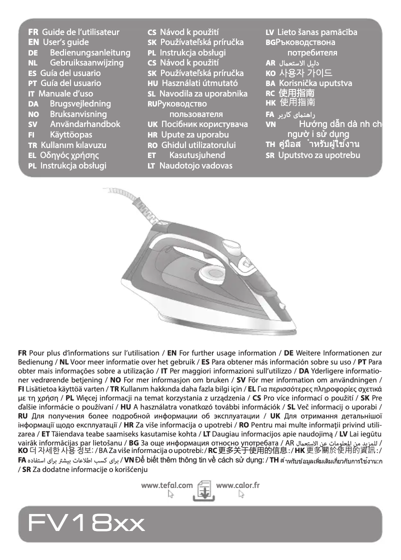 Page 1 de la notice Manuel utilisateur Tefal Maestro 2 FV1849