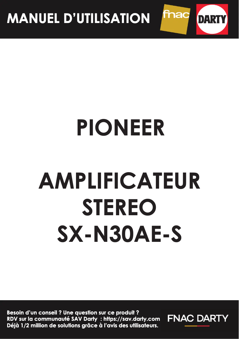 Page n°1 - Manuel utilisateur Pioneer SX-N30AE