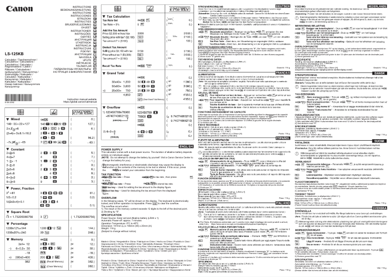 Image de la première page du manuel de l'appareil LS-125KB