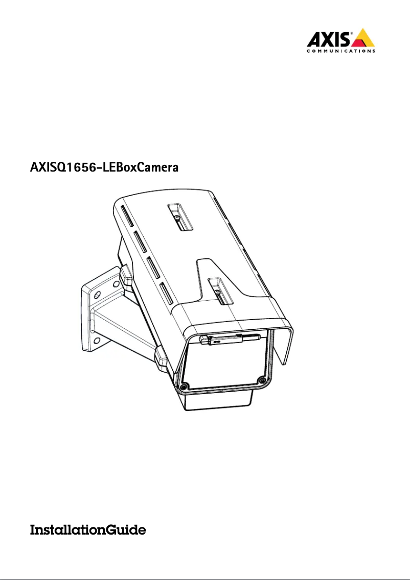 Page 1 de la notice Guide d'installation Axis Q1656-LE
