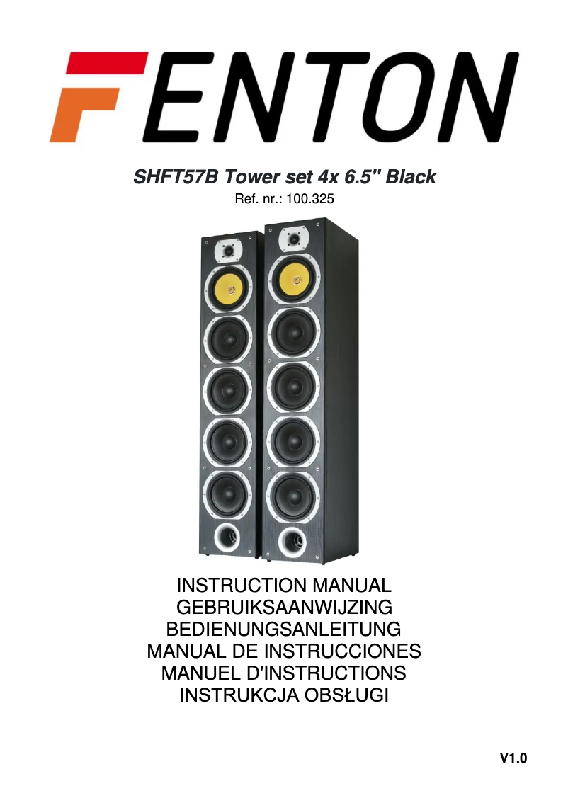 Page 1 de la notice Manuel utilisateur Fenton SHFT57B