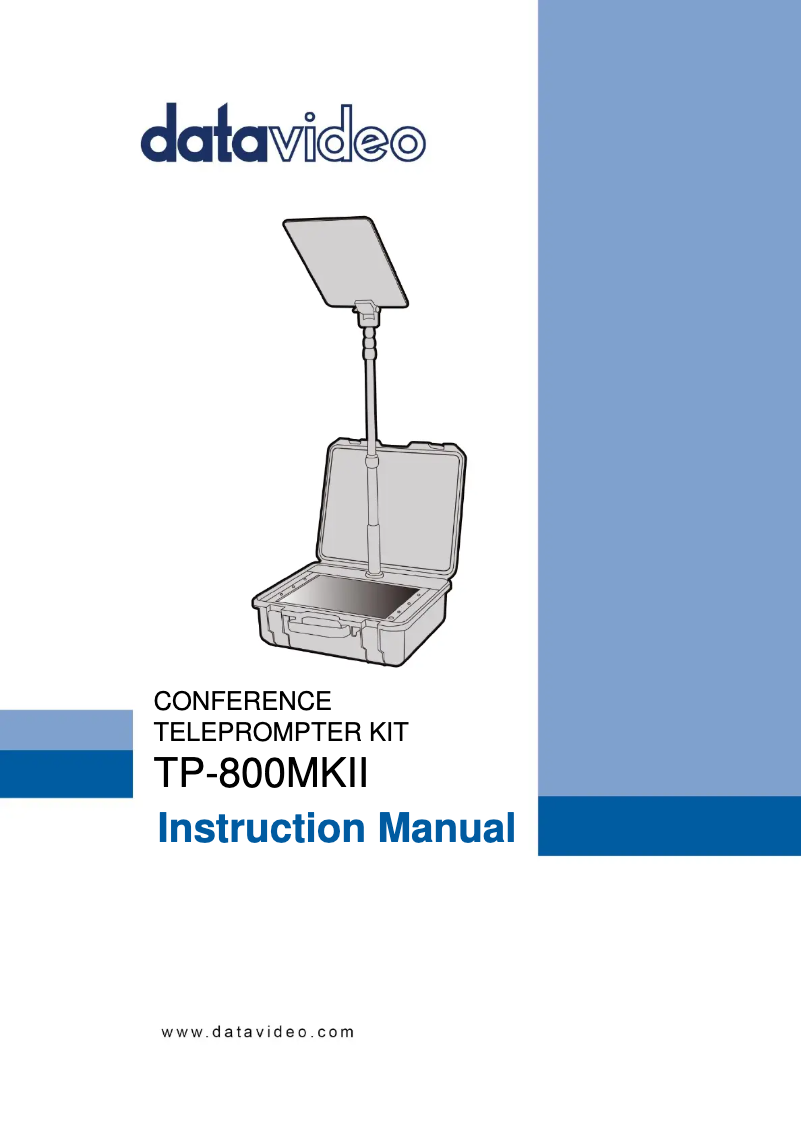 Page n°1 - Manuel utilisateur DataVideo TP-800MKII