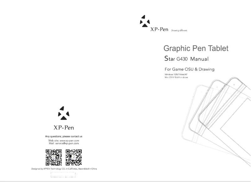 Page 1 de la notice Manuel utilisateur XP-PEN Star G430