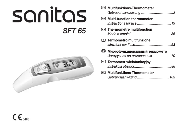 Image de la première page du manuel de l'appareil SFT 65