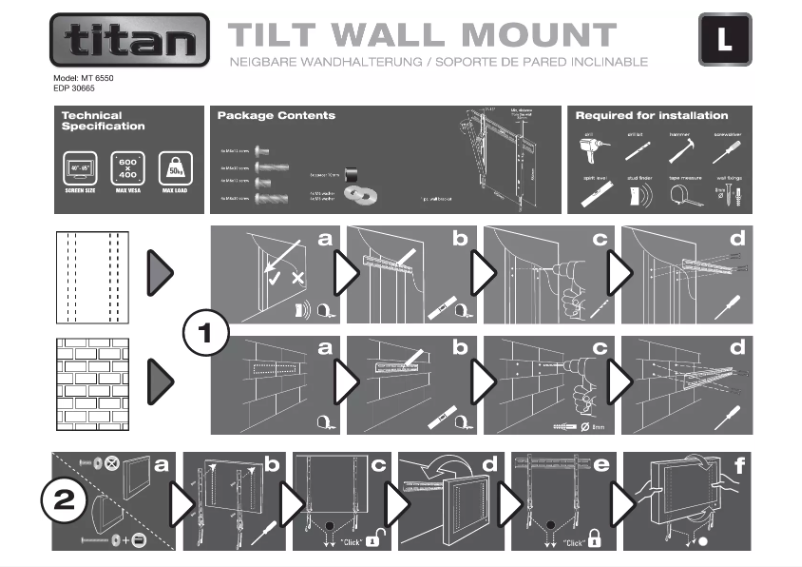 Page n°1 - Manuel utilisateur Titan MT 6550