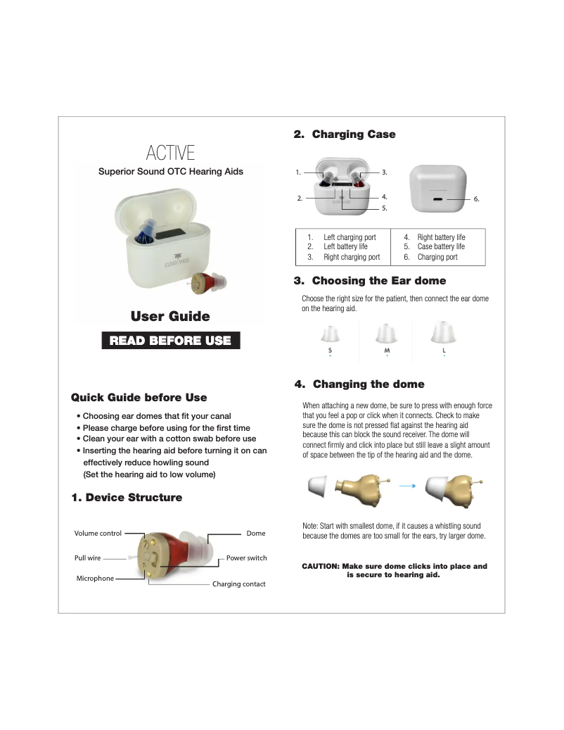 Page n°1 - Manuel utilisateur CLEAR&WISE Active