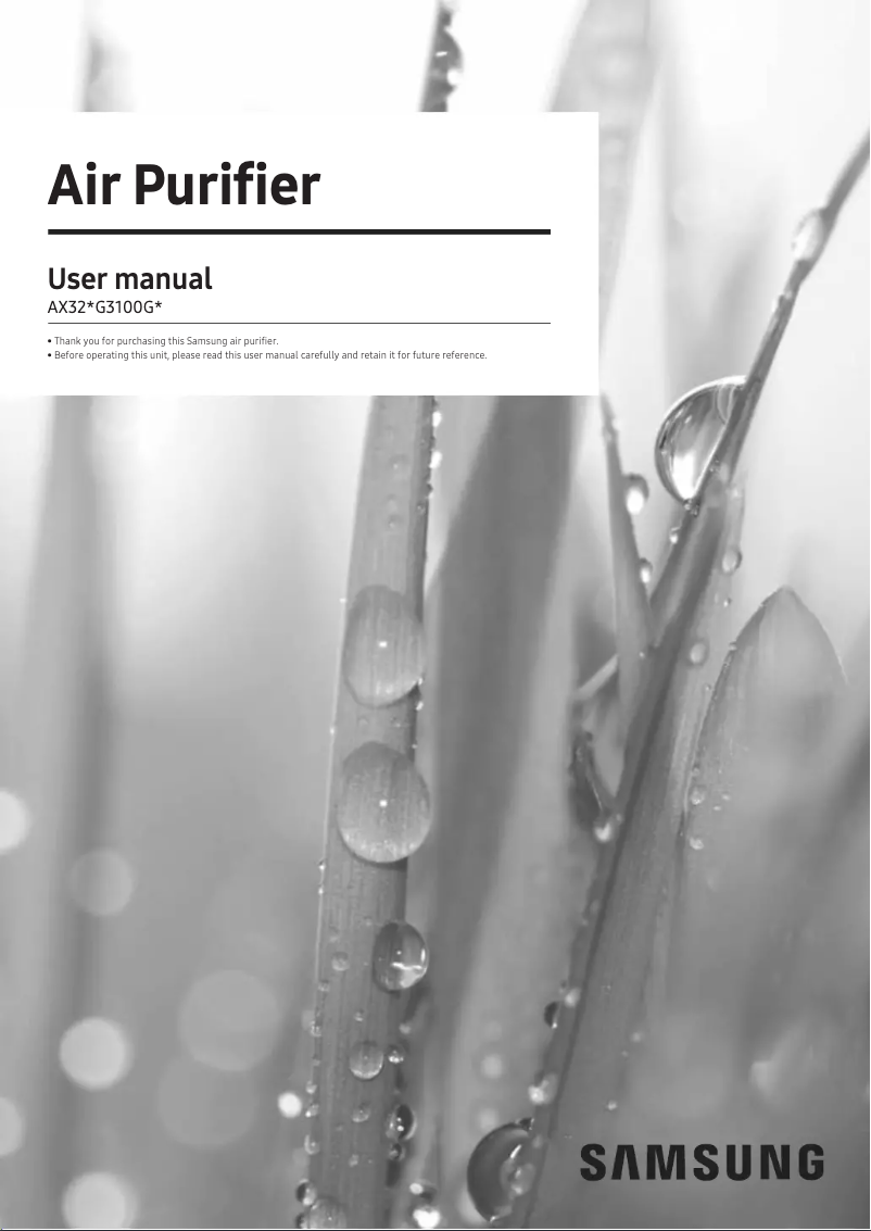 Image de la première page du manuel de l'appareil AX32BG3100G