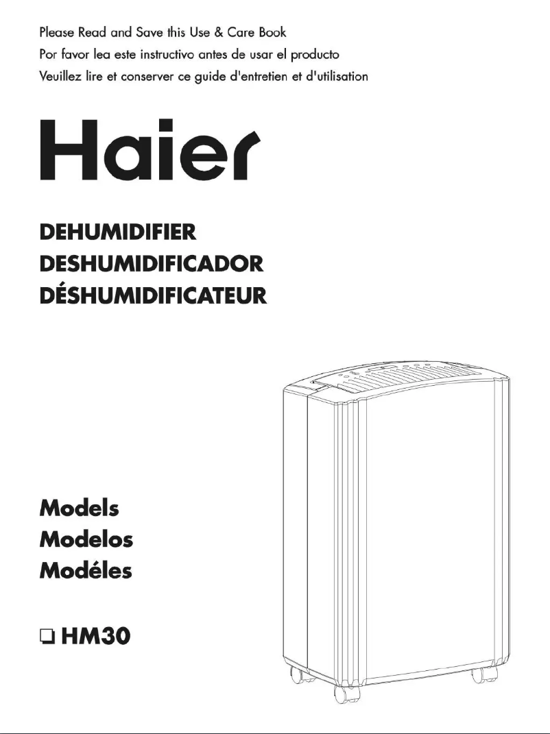 Page 1 de la notice Manuel utilisateur Haier HM30