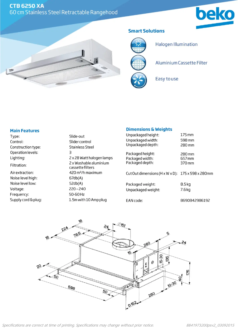 Image de la première page du manuel de l'appareil CTB 6250 XA