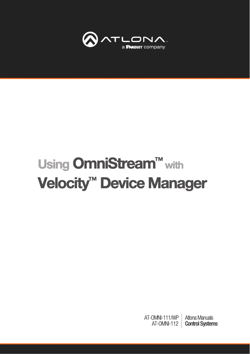 Page 1 de la notice Manuel utilisateur Atlona AT-OMNI-111-WP
