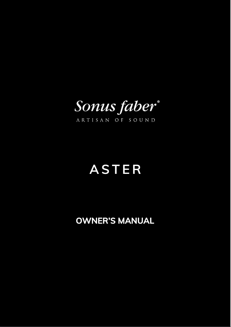 Image de la première page du manuel de l'appareil Aster