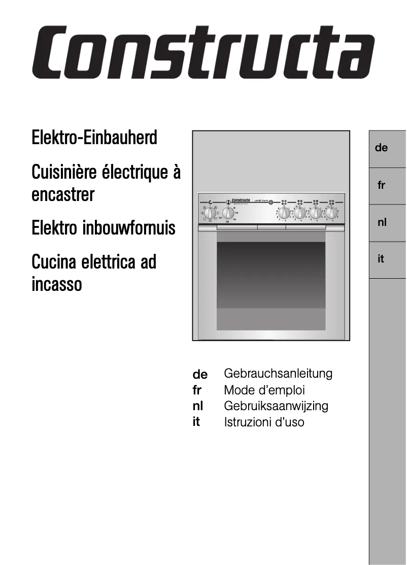 Page 1 de la notice Manuel utilisateur Constructa CH13820