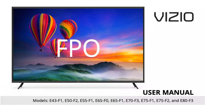 Page 1 de la notice Mode d'emploi VIZIO E55-F1