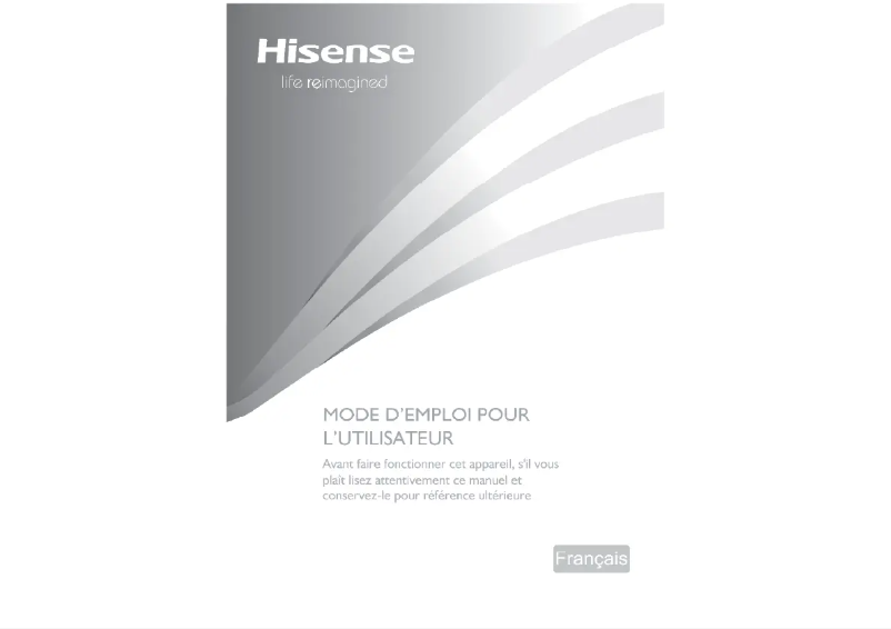 Page 1 de la notice Manuel utilisateur Hisense RB419N4WC1