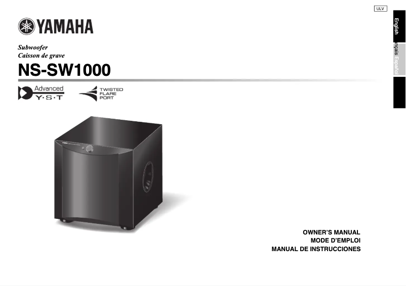 Page n°1 - Manuel utilisateur Yamaha NS-SW1000