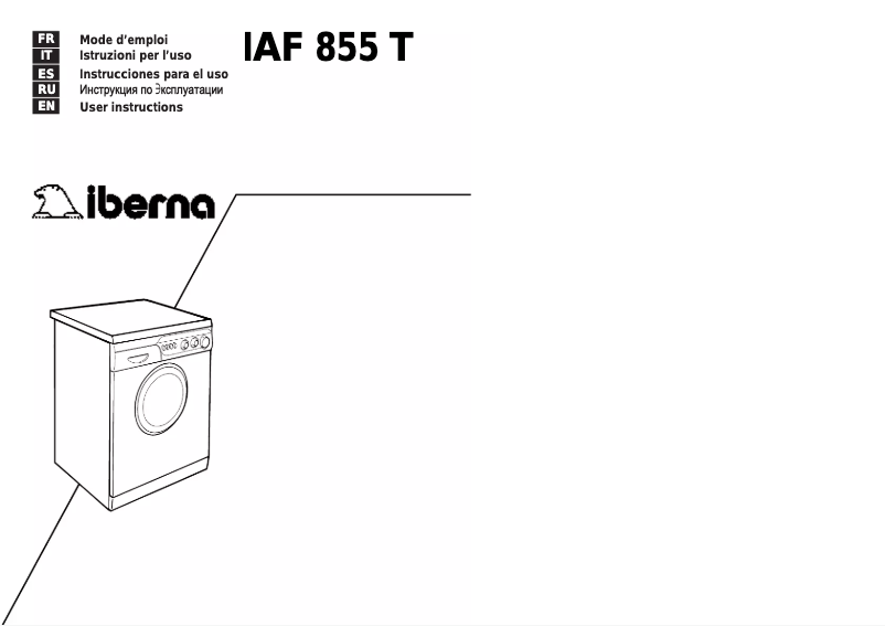 Image de la première page du manuel de l'appareil LB IAF 855 T