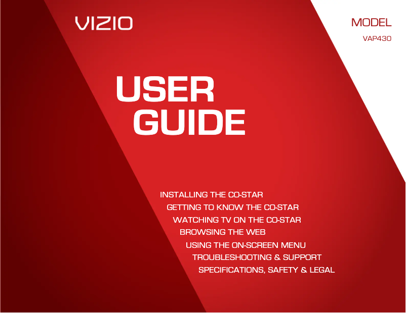 Page n°1 - Manuel utilisateur VIZIO VAP430