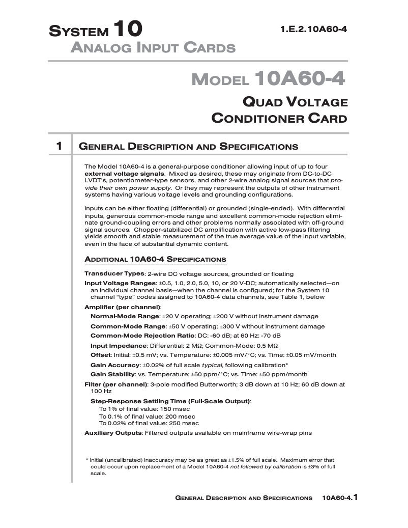 Page 1 de la notice Manuel utilisateur Daytronic 10A61-2