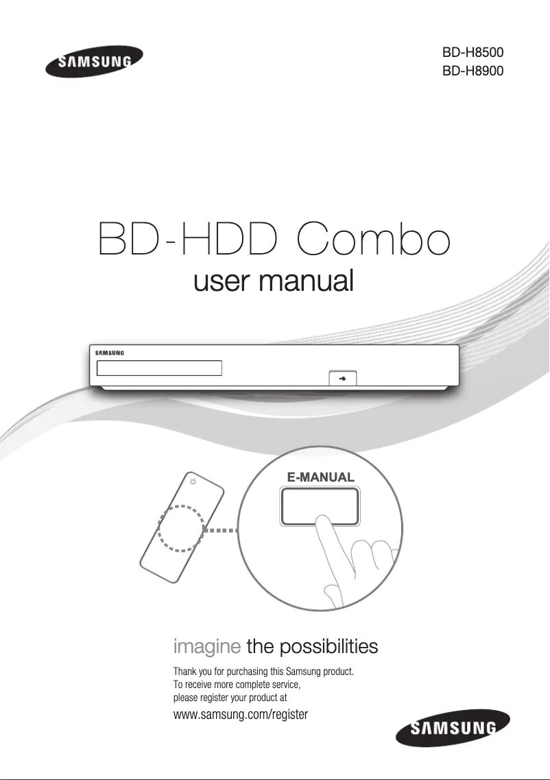 Page n°1 - Manuel utilisateur Samsung BD-H8500M