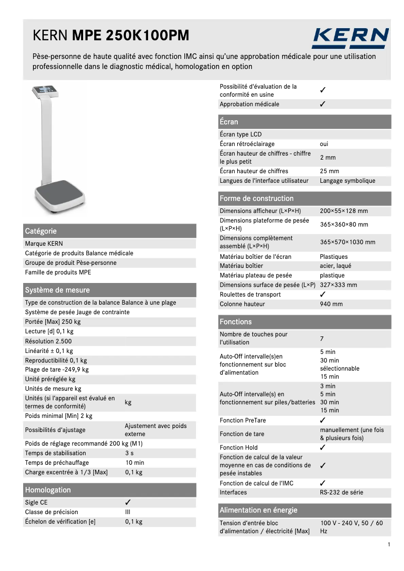 Imagen de la primera página del manual del dispositivo MPE 250K100PNM